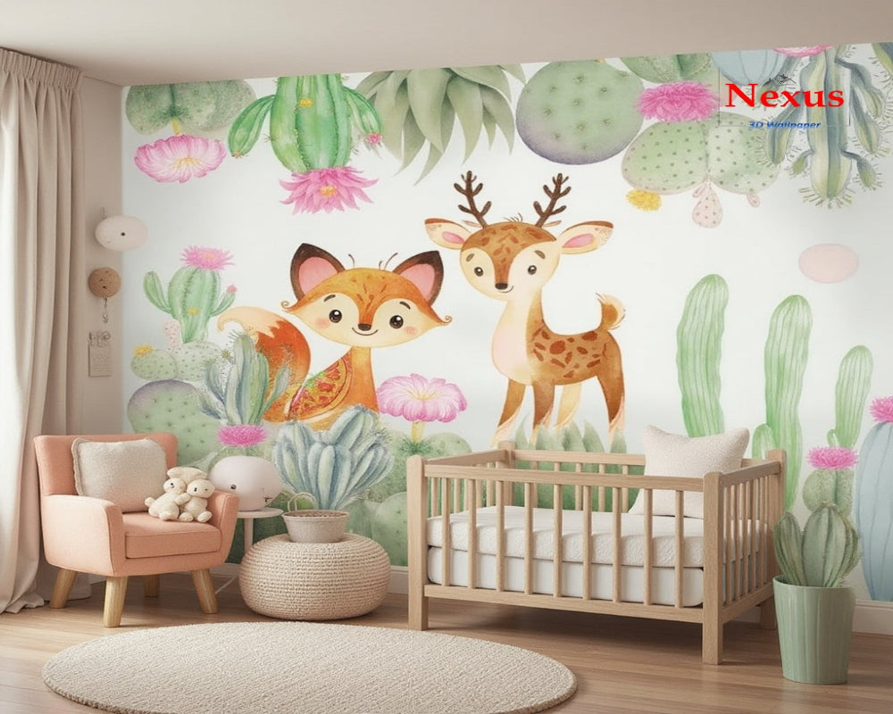 3D Wallpaper Forest Friends Nursery SKU# WAL0745